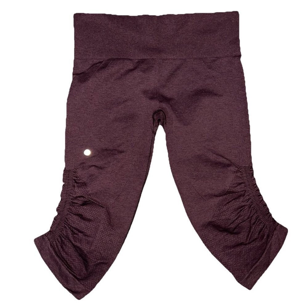 Lululemon Leggings Womens 8 Purple In The Flow Crop II Capri Yoga Gym Pants
